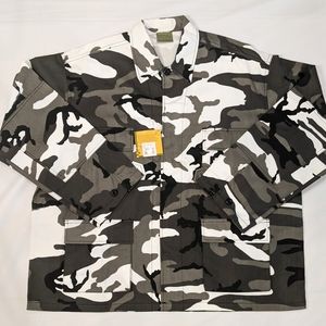 Vintage ROTHCO Snow Urban City XL Military Tactical Camouflage NWT BDU Jacket